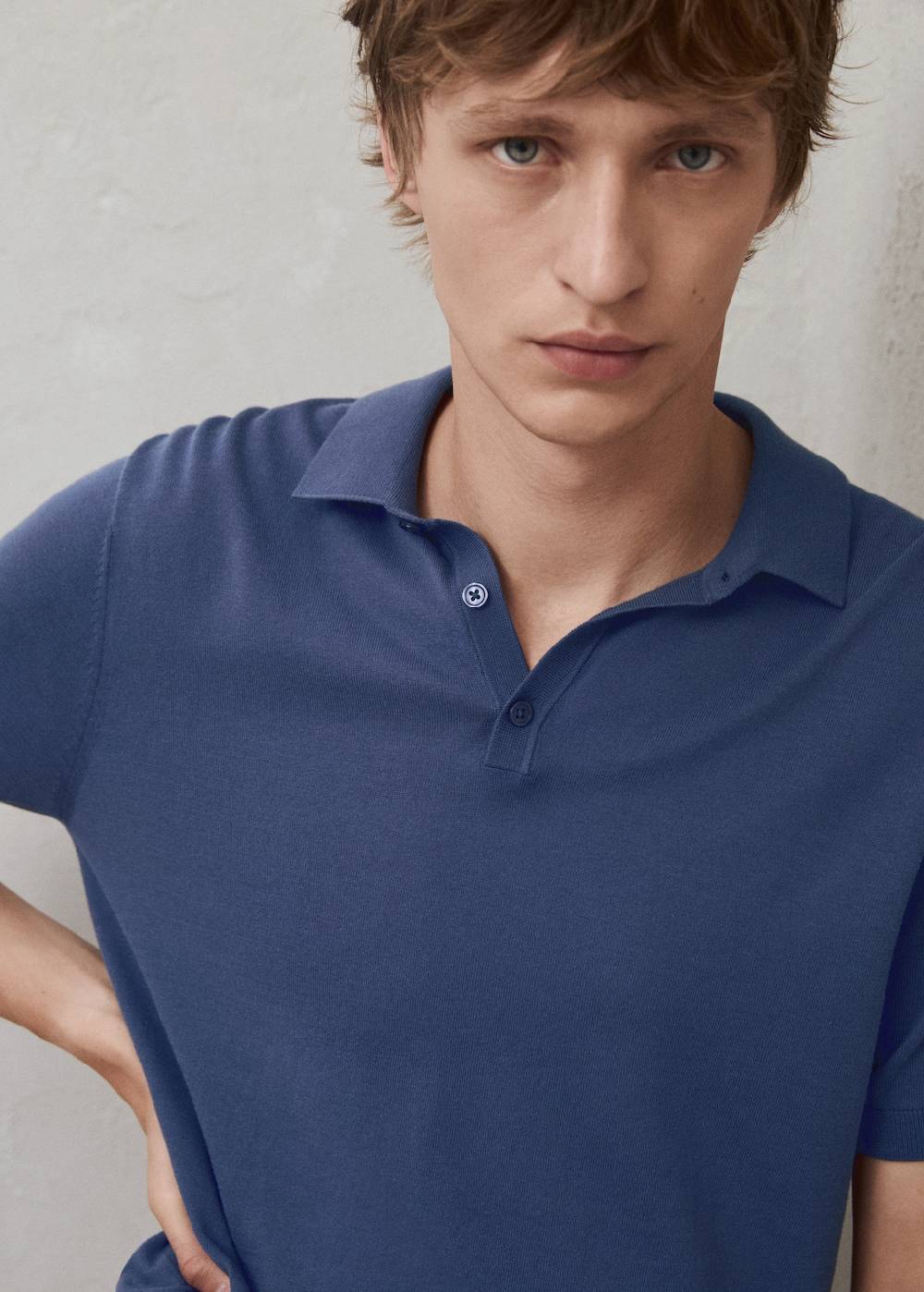 Mango Strick-Poloshirt aus 100 % Baumwolle Online