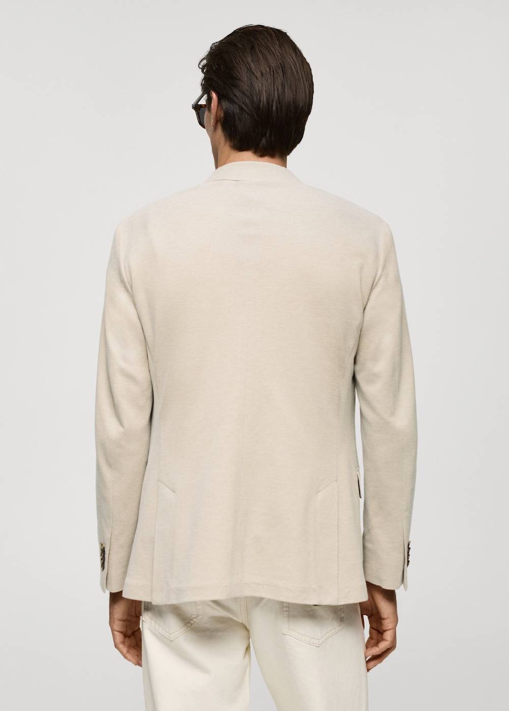 Mango Strukturierter Slim Fit-Baumwollblazer Outlet