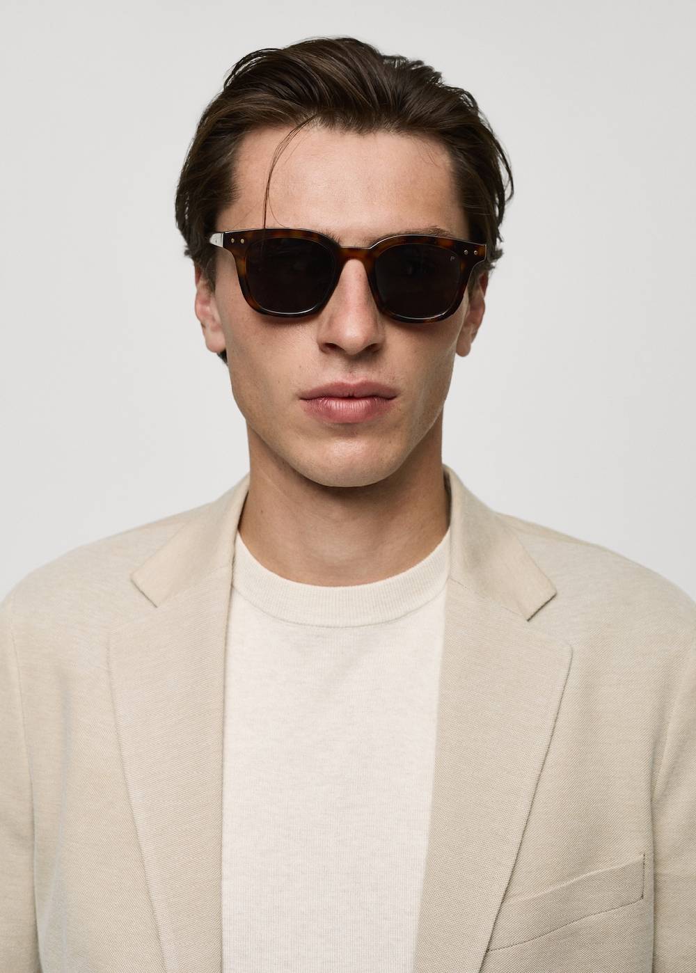 Mango Strukturierter Slim Fit-Baumwollblazer Outlet