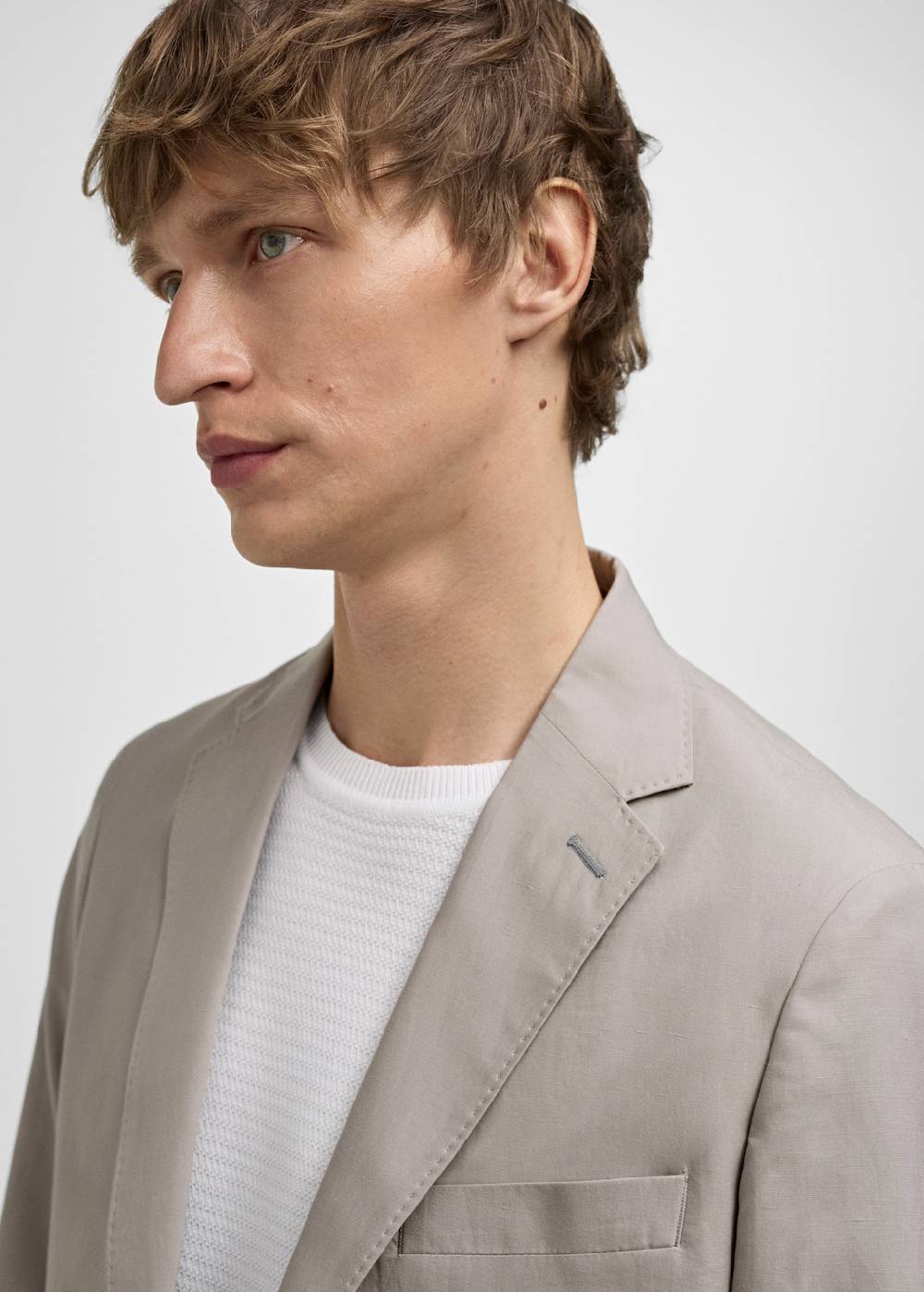 Mango Slim Fit-Anzugblazer aus Leinengemisch Hotsell