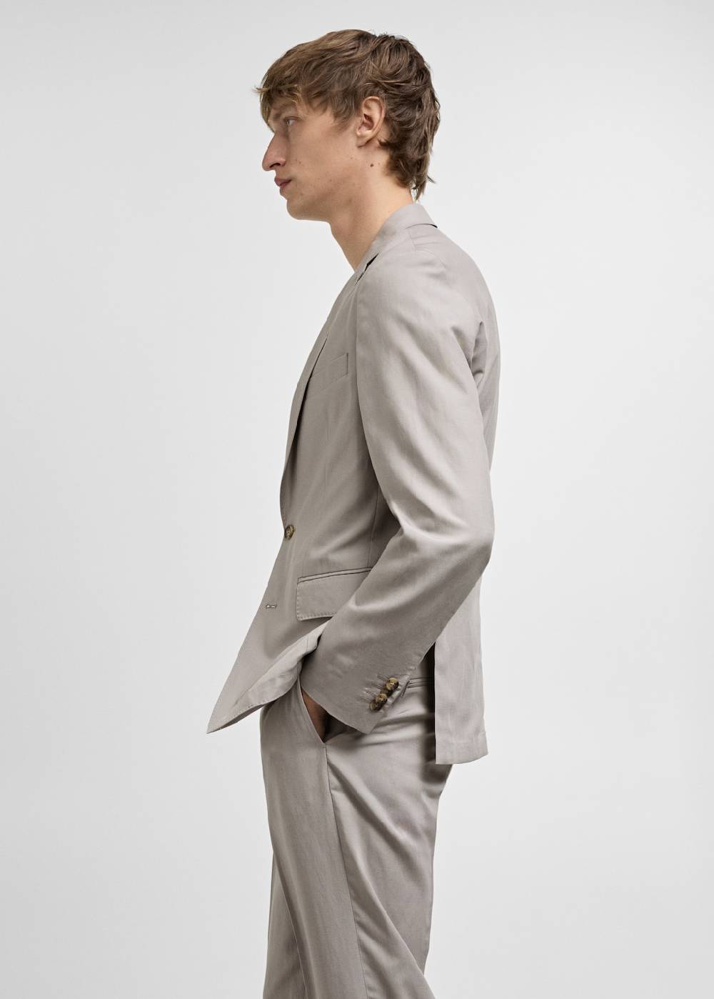 Mango Slim Fit-Anzugblazer aus Leinengemisch Hotsell