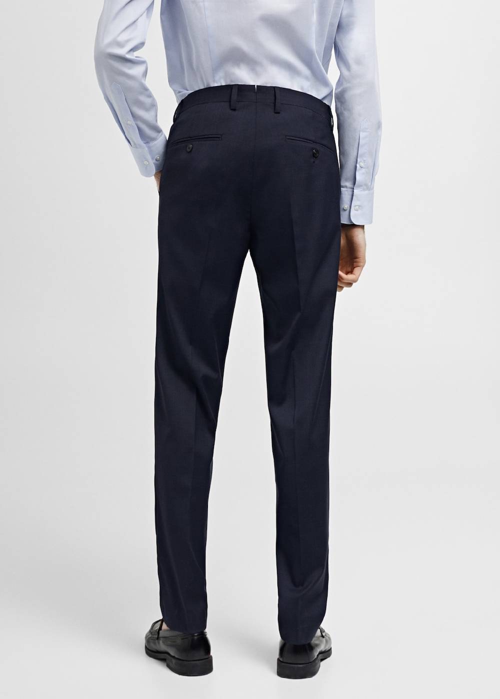 Mango Slim Fit-Anzughose aus Stretchstoff im Angebot