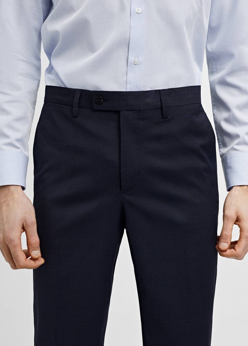 Mango Slim Fit-Anzughose aus Stretchstoff im Angebot