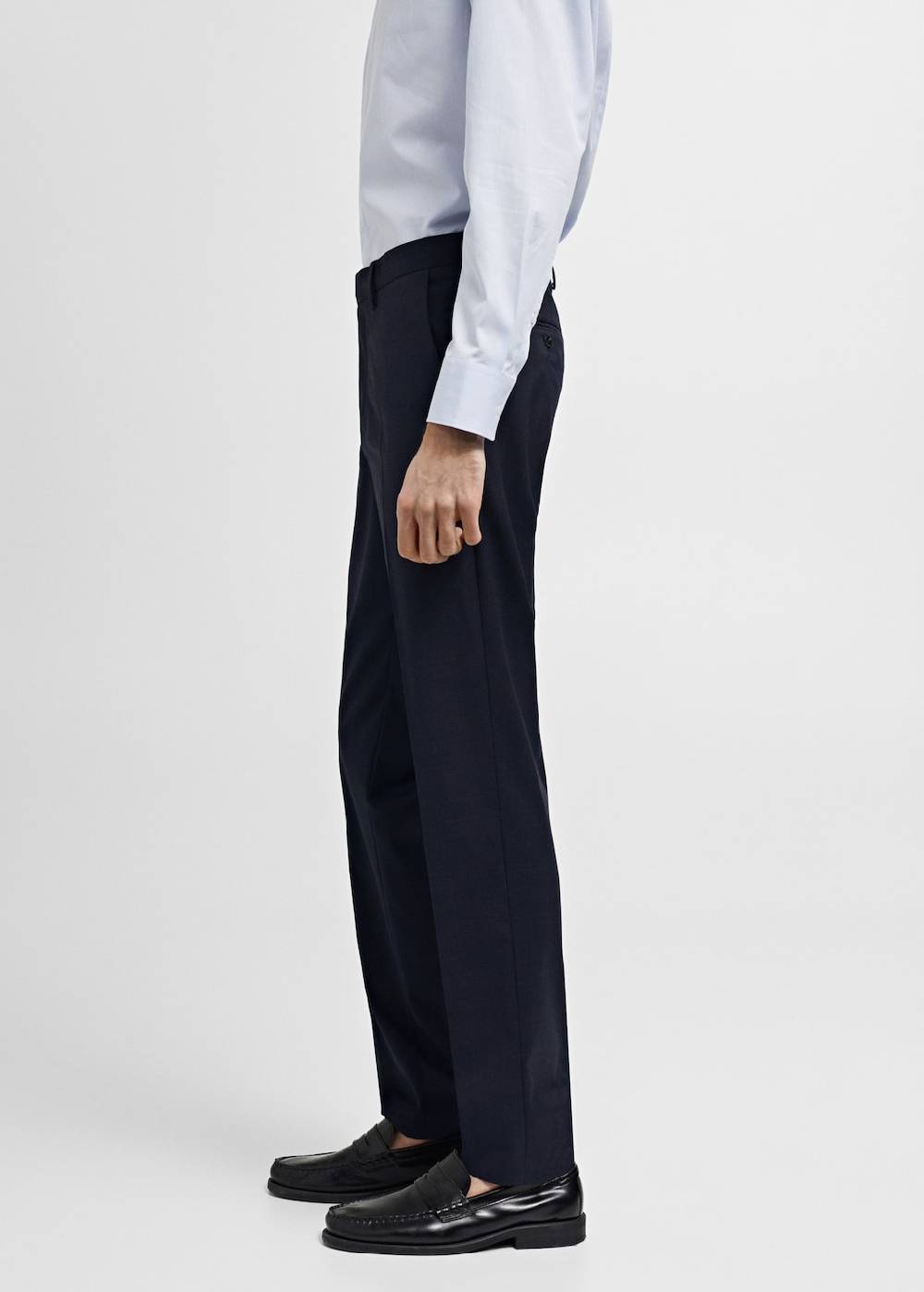 Mango Slim Fit-Anzughose aus Stretchstoff im Angebot