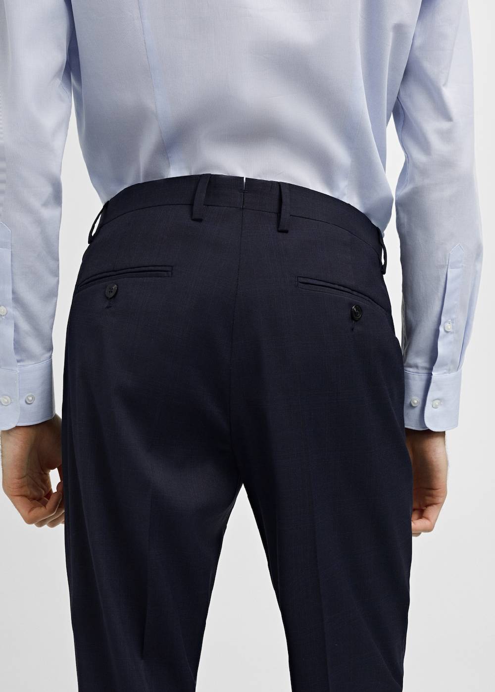 Mango Slim Fit-Anzughose aus Stretchstoff im Angebot