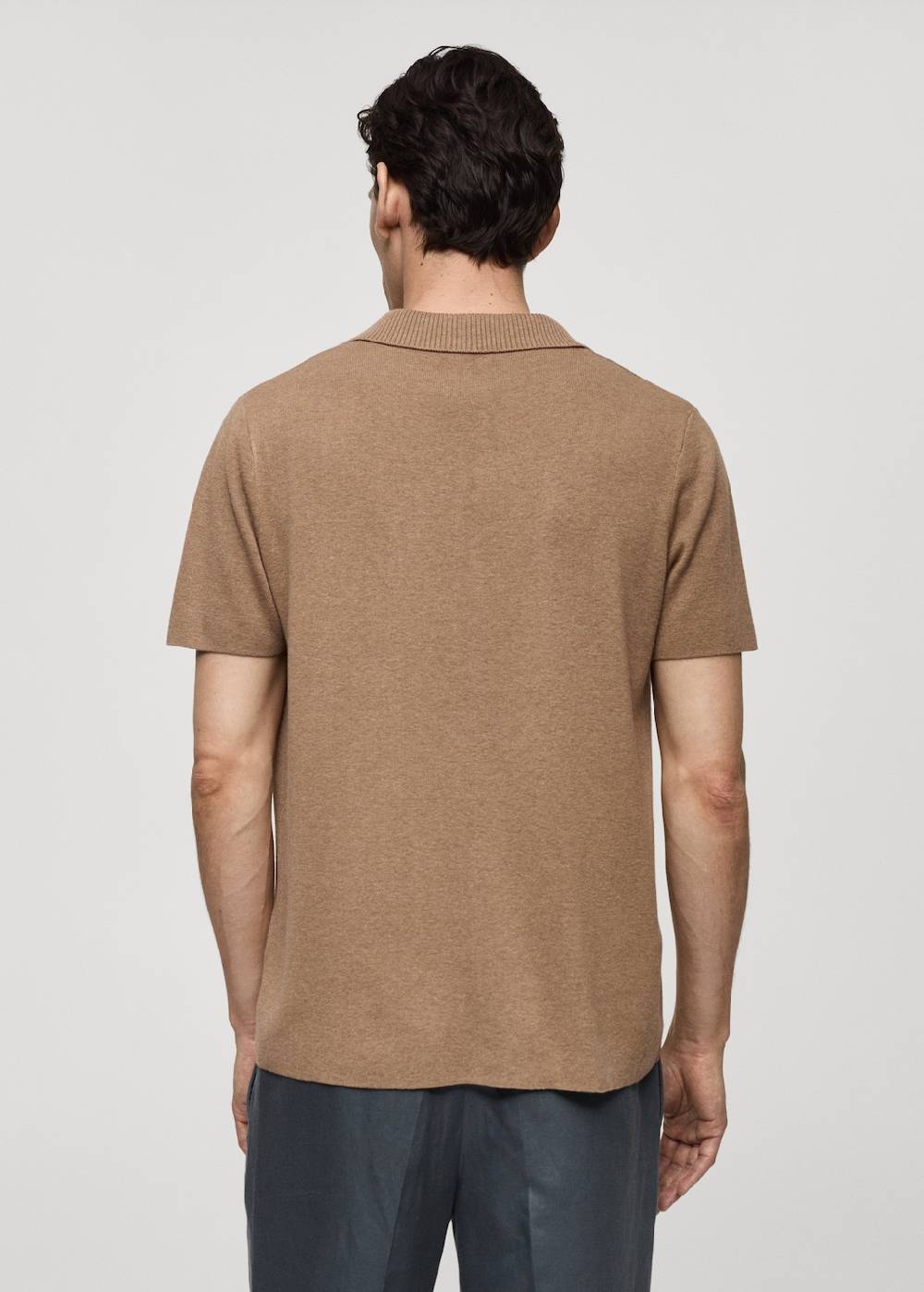 Mango Texturiertes Strick-Poloshirt aus Baumwolle Fabrikverkauf