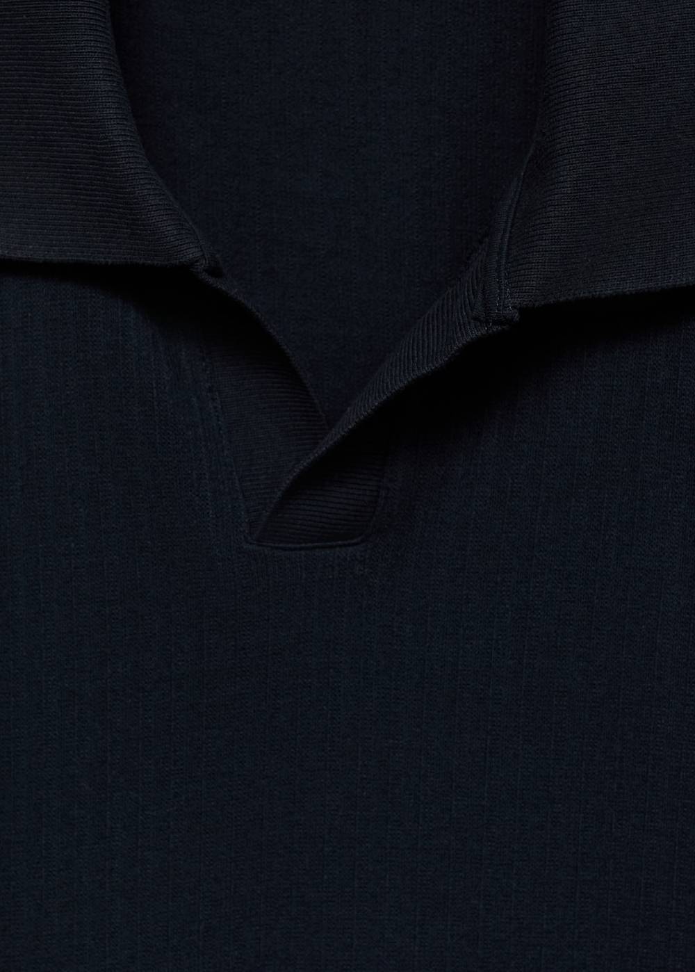 Mango Geripptes Regular-Fit-Poloshirt aus Baumwolle Meist gekauft