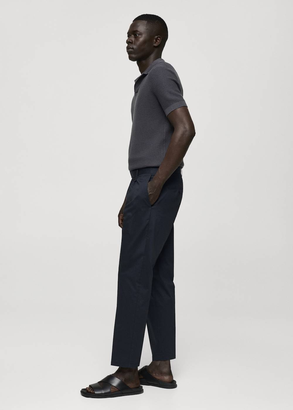 Mango Slim Fit-Bundfaltenhose aus Baumwolle Fabrik Onlineshop