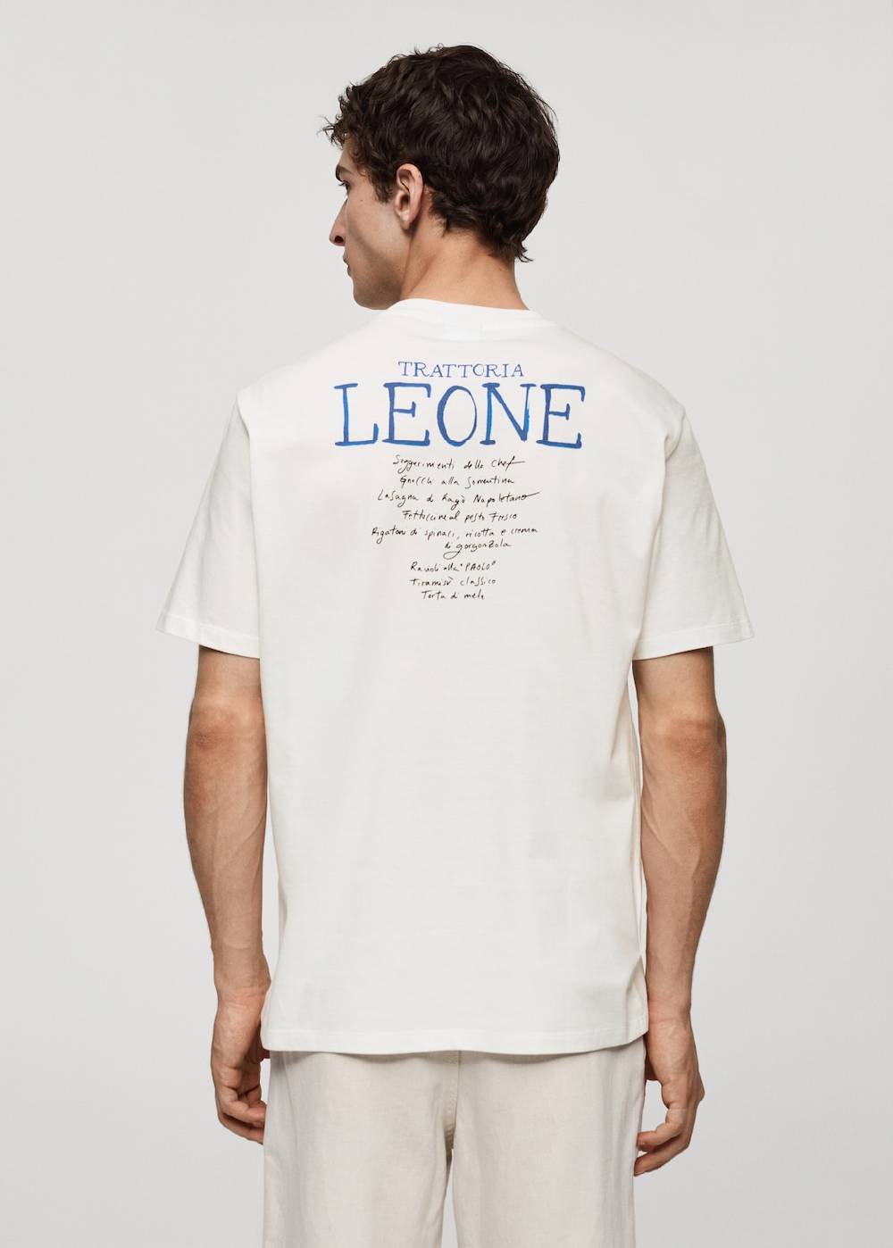 Mango Gemustertes T-Shirt aus 100 % Baumwolle Sonderangebot