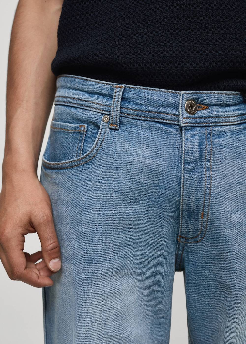 Mango Slim Fit-Jeans-Bermudashorts Rabatt