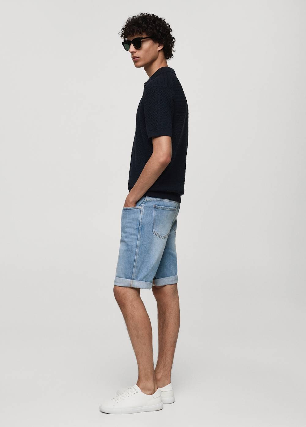 Mango Slim Fit-Jeans-Bermudashorts Rabatt