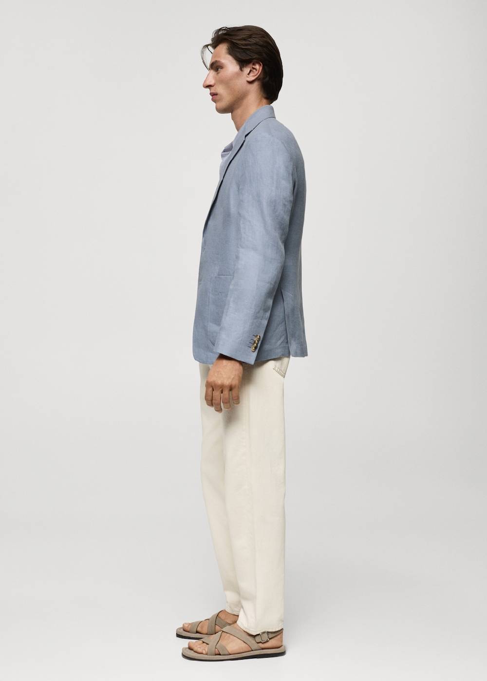 Mango Slim Fit-Blazer aus 100 % Leinen Begrenztes Angebot