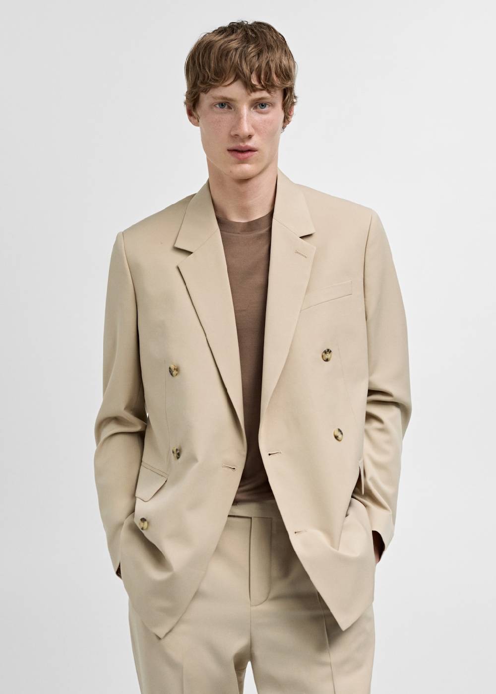 Mango Zweireihiges Regular Fit-Anzugsakko Online Shopping