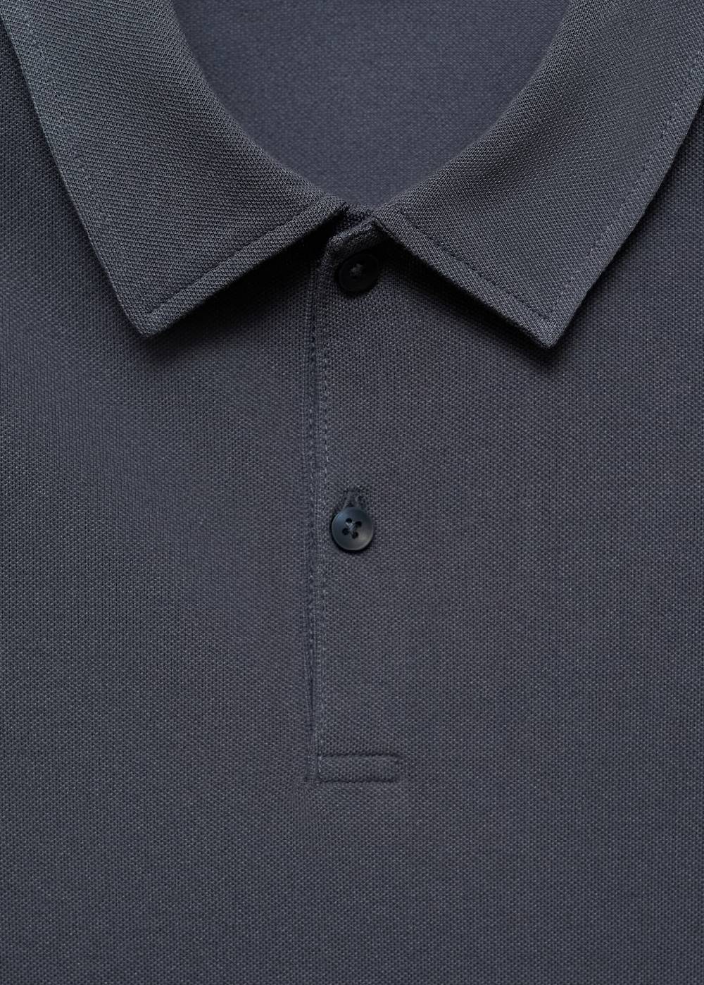 Mango Strukturiertes Slim-Fit-Poloshirt aus Baumwoll-Piqué Preisnachlass