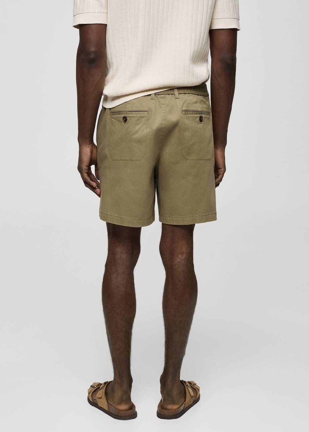 Mango Baumwoll-Bermudashorts mit Kordelzug Weihnachtsangebot