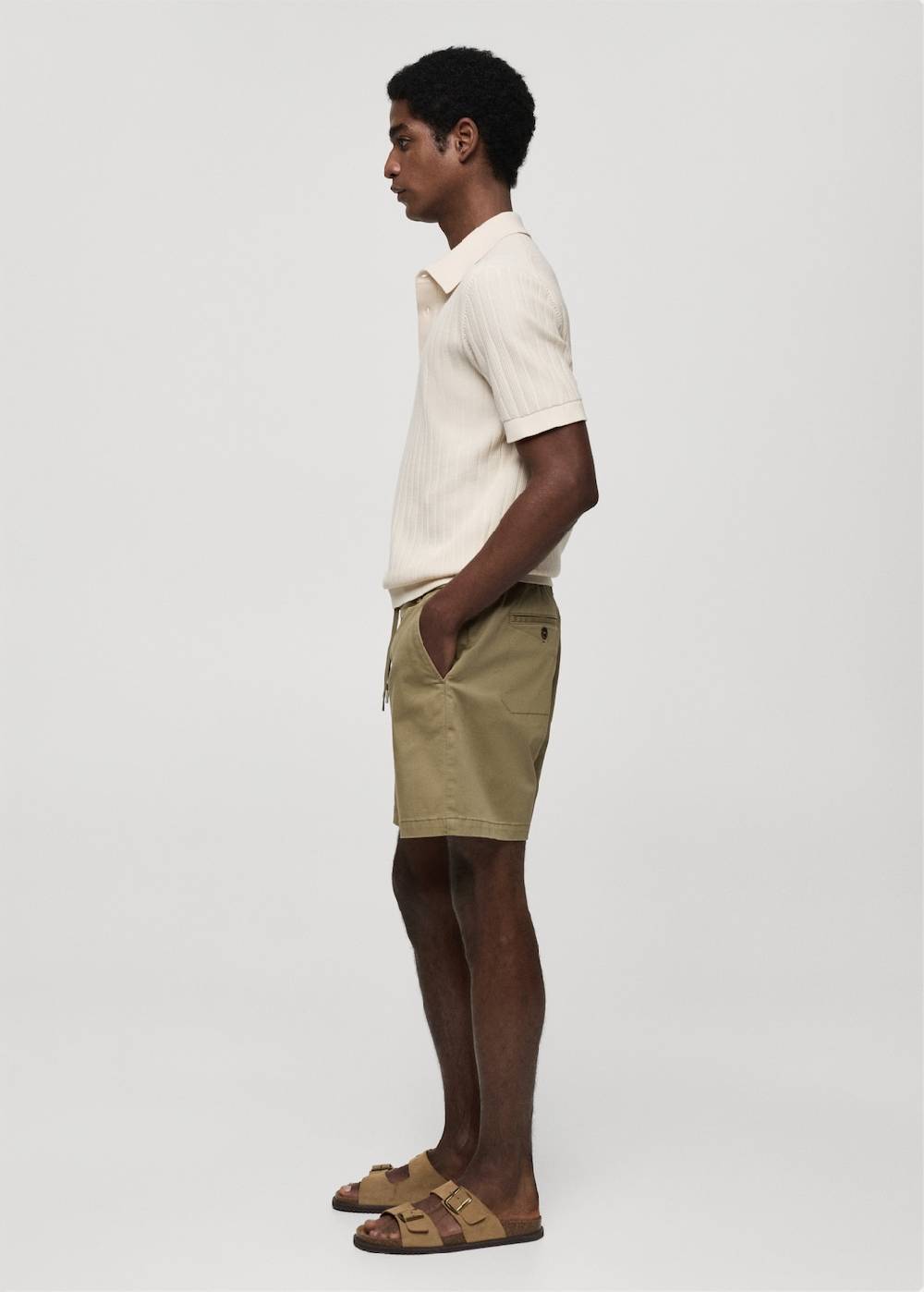 Mango Baumwoll-Bermudashorts mit Kordelzug Weihnachtsangebot