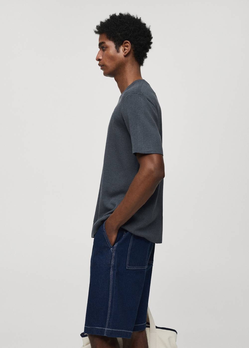 Mango Strick-T-Shirt aus Baumwollgemisch Osterangebot