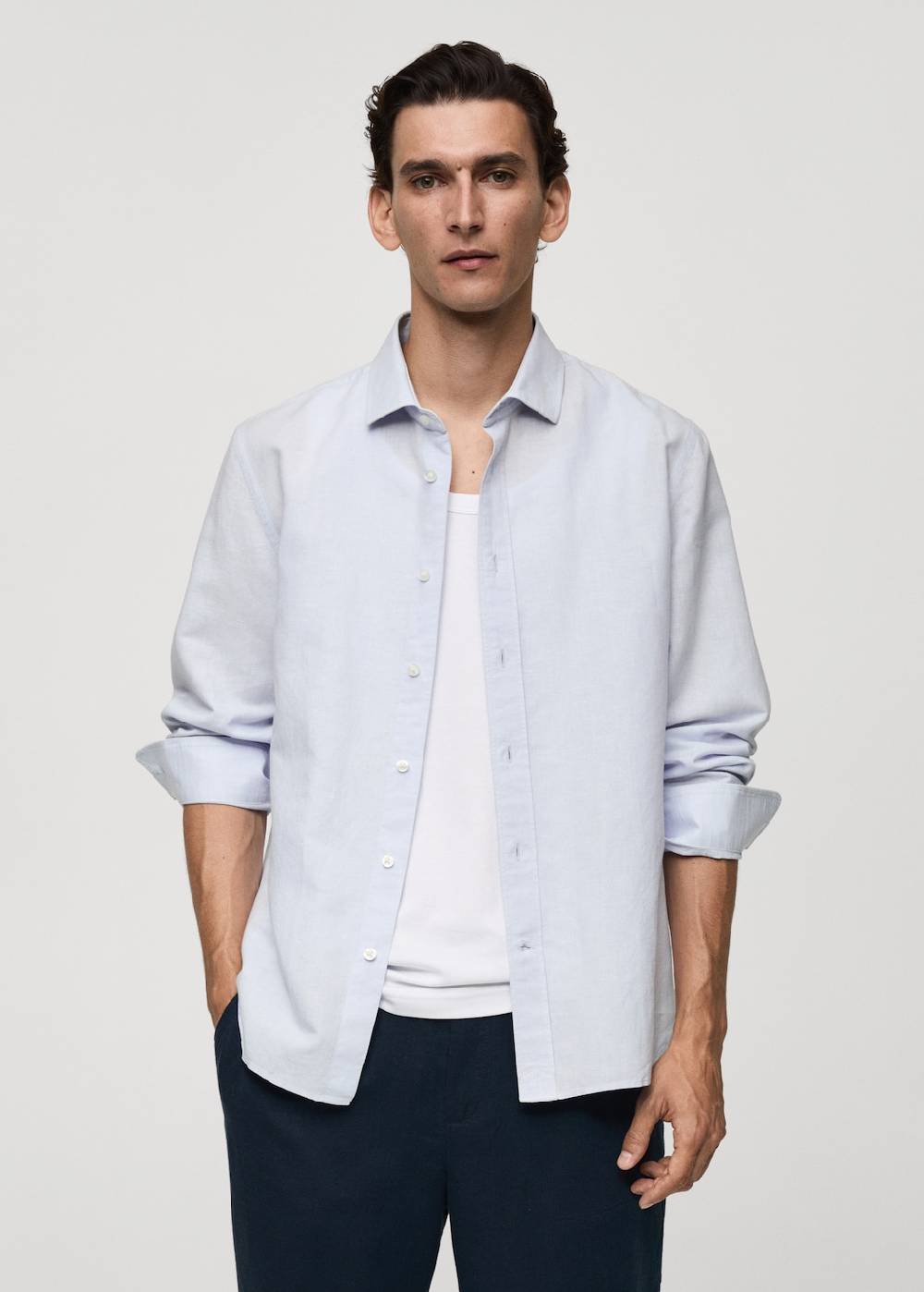 Mango Classic Fit-Leinenhemd Lagerräumung
