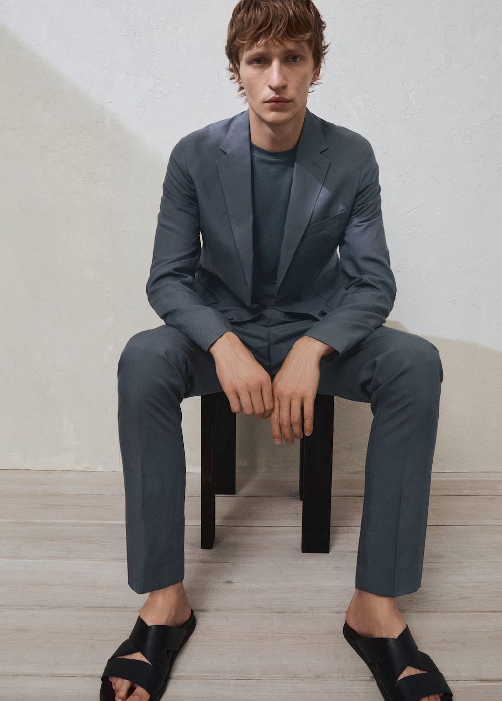 Mango Slim Fit-Anzughose aus Leinenmix Top Angebot
