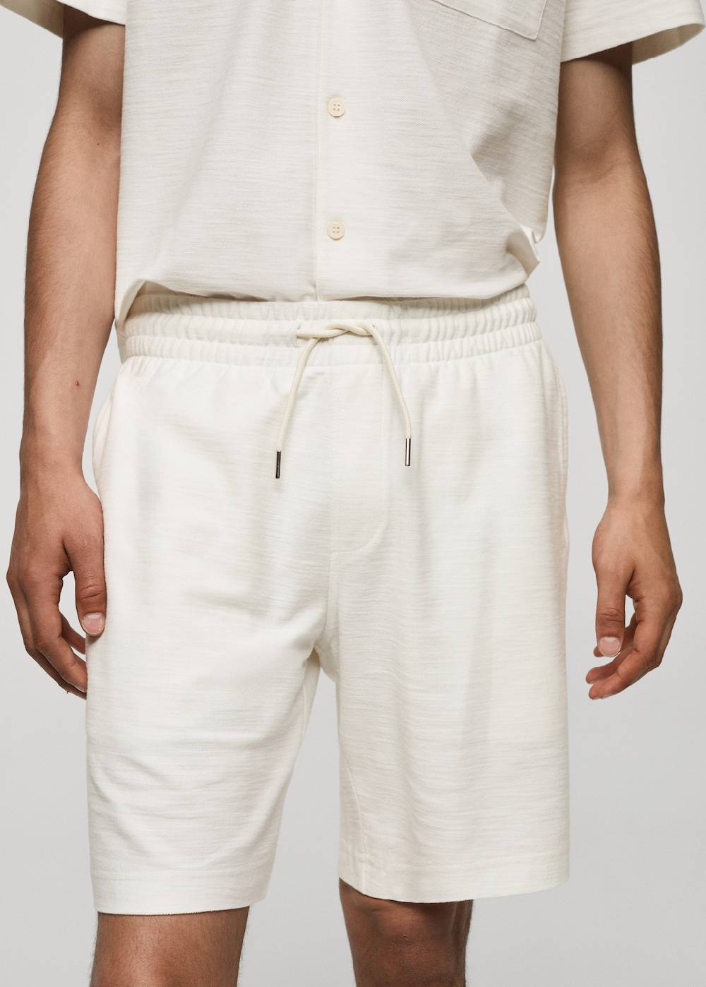 Mango Baumwoll-Bermudashorts mit Kordelzug Online Outlet