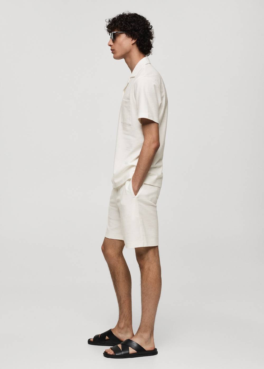 Mango Baumwoll-Bermudashorts mit Kordelzug Online Outlet