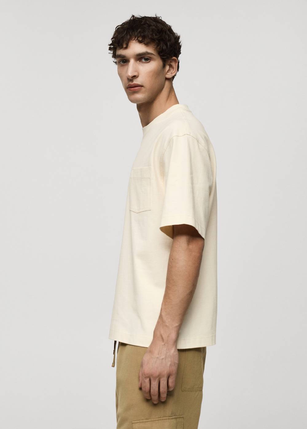 Mango T-Shirt aus 100 % Baumwolle mit Tasche Zeitlich begrenztes Angebot