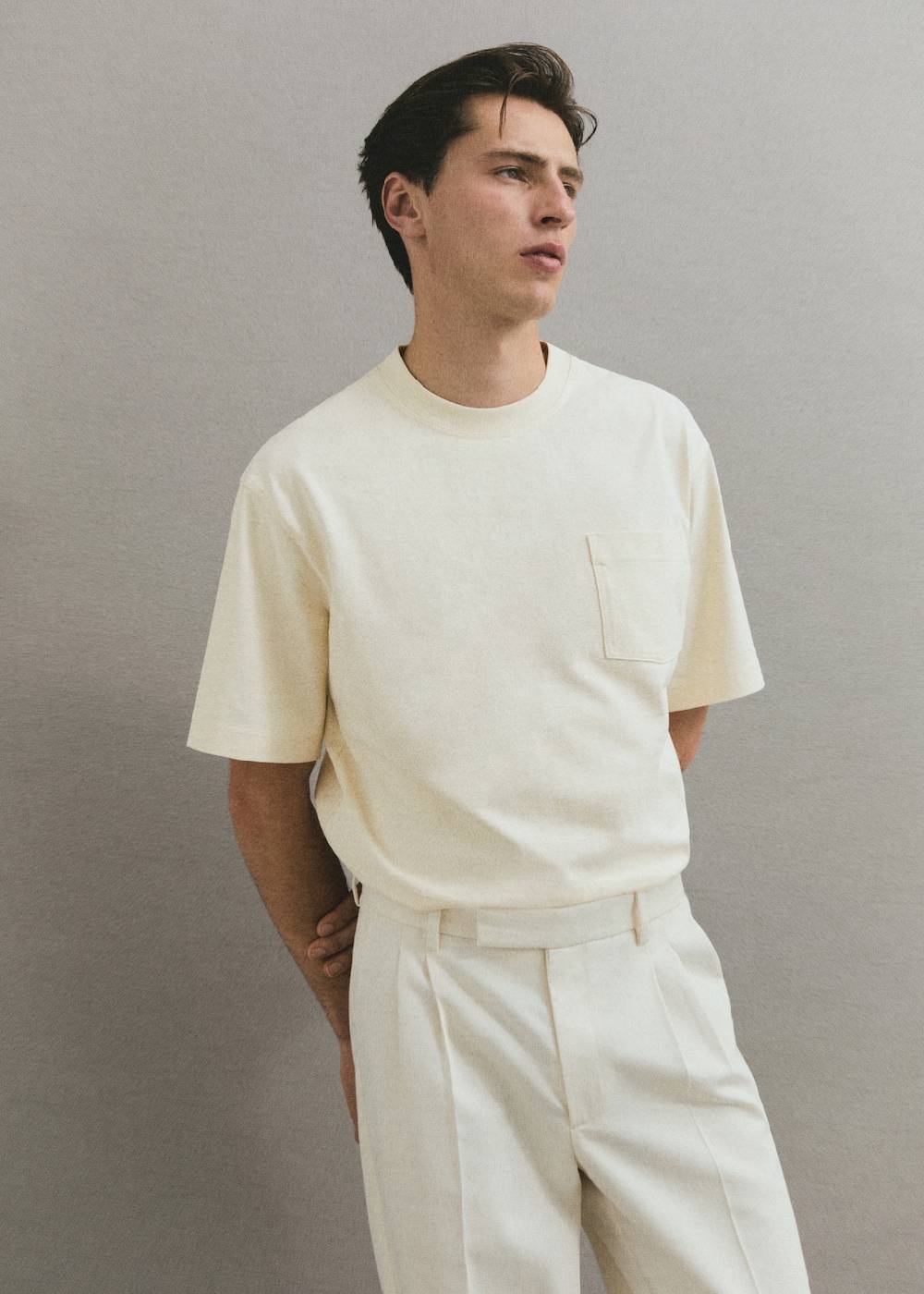 Mango T-Shirt aus 100 % Baumwolle mit Tasche Zeitlich begrenztes Angebot