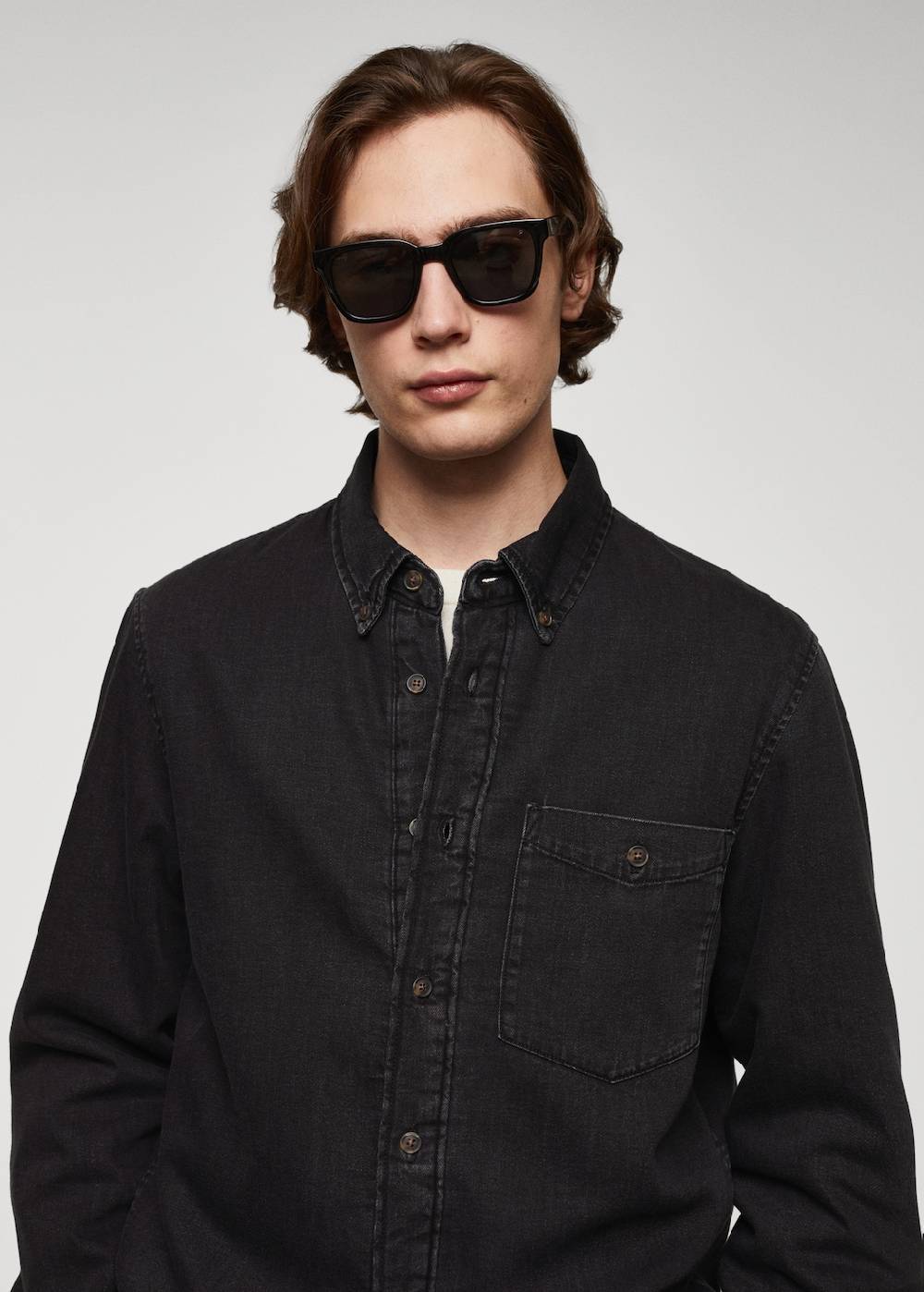 Mango Gestepptes Jeans-Overshirt Saisonale Angebote