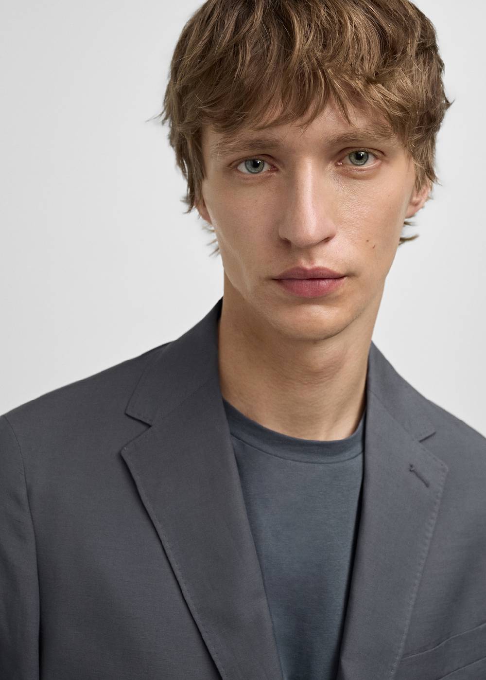 Mango Slim Fit-Anzugblazer aus Leinengemisch Räumungsverkauf