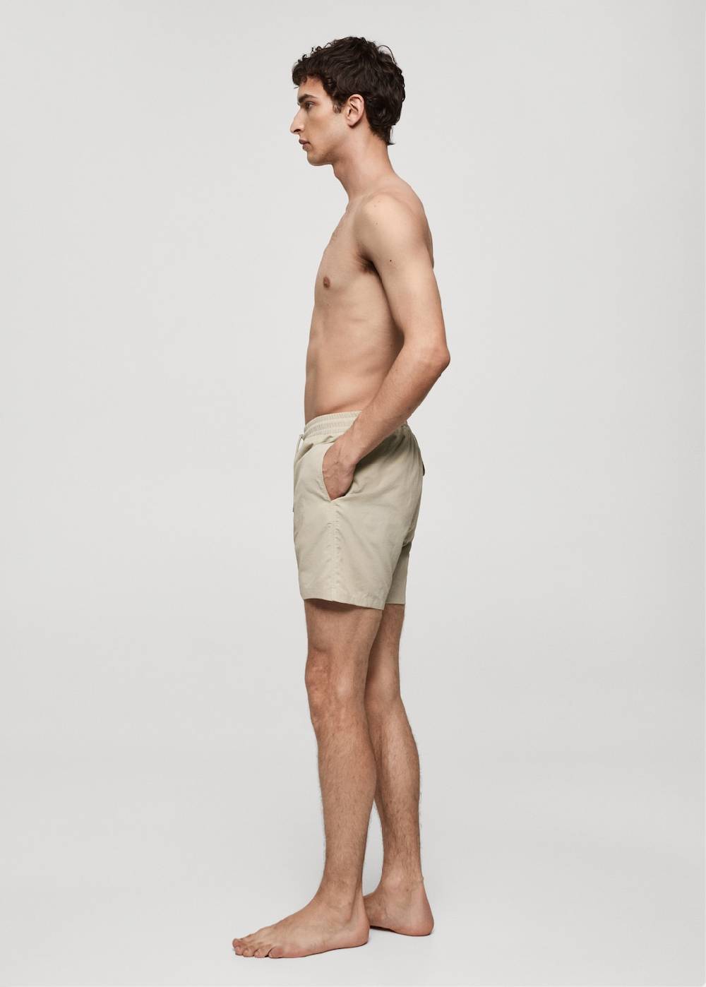Mango Einfarbige Badeshorts mit Kordelzug Tägliche Deals