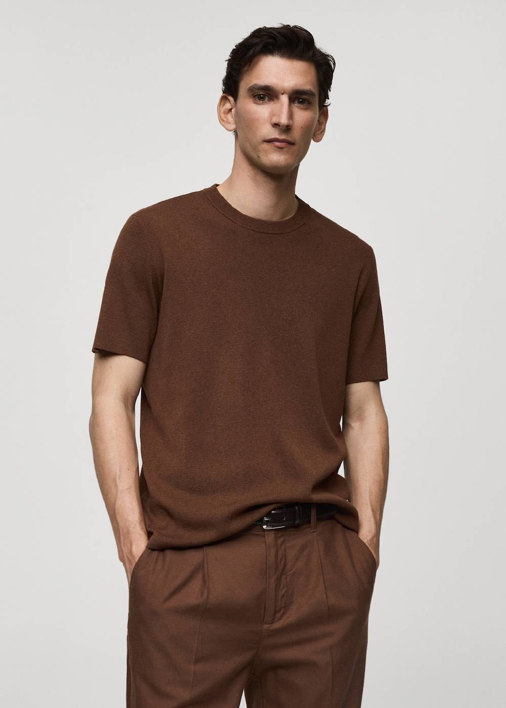 Mango Strickshirt aus Baumwolle