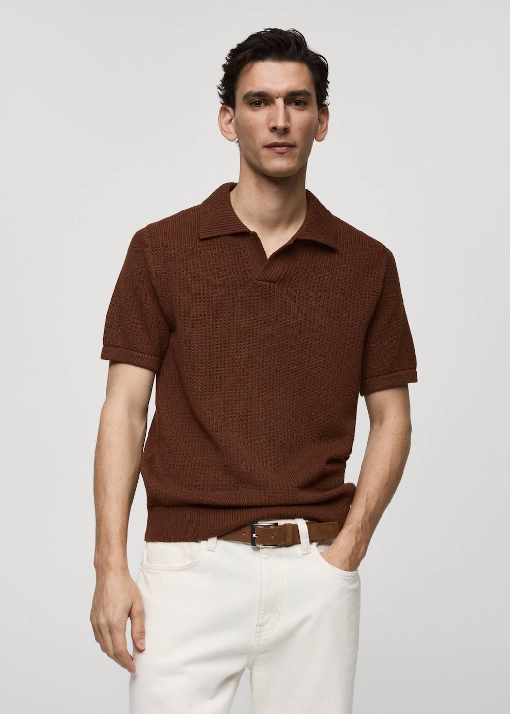 Mango Rippstrick-Poloshirt Super Sparpreis