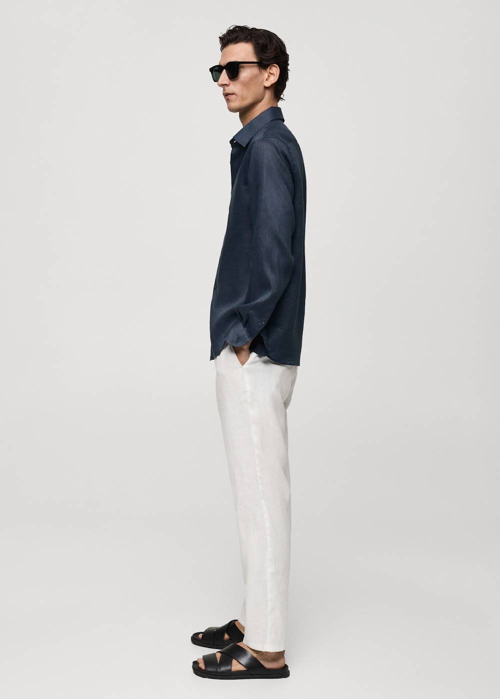 Mango Regular Fit-Hemd aus 100 % Leinen Begrenzte Freigabe