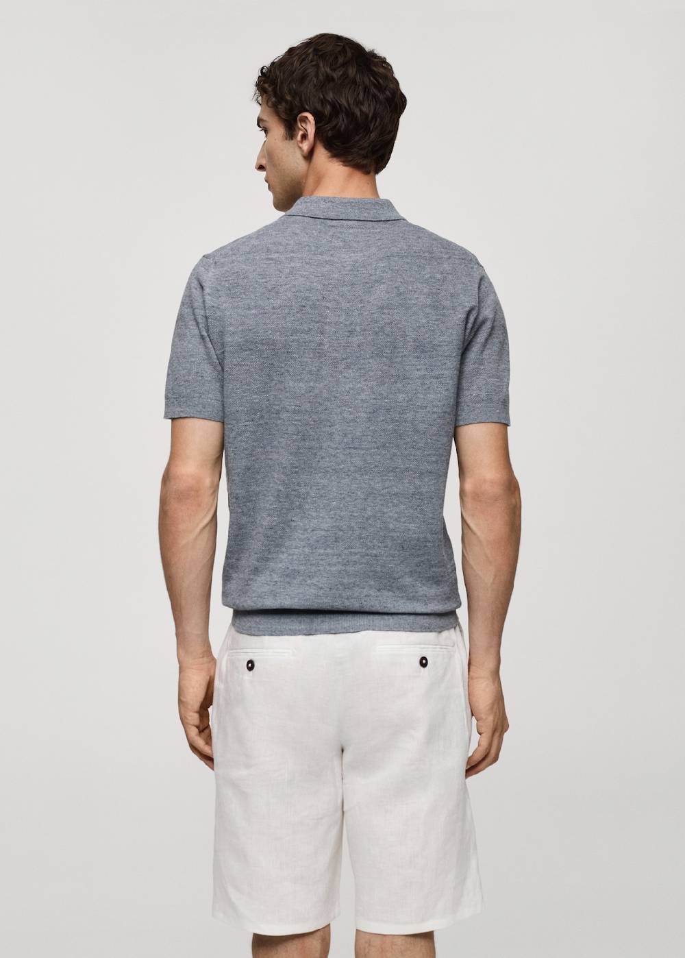 Mango Kurzärmliges Strick-Poloshirt Letzter Tag