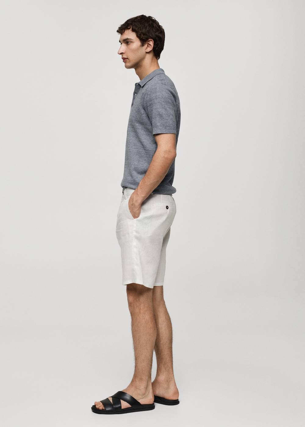 Mango Kurzärmliges Strick-Poloshirt Letzter Tag