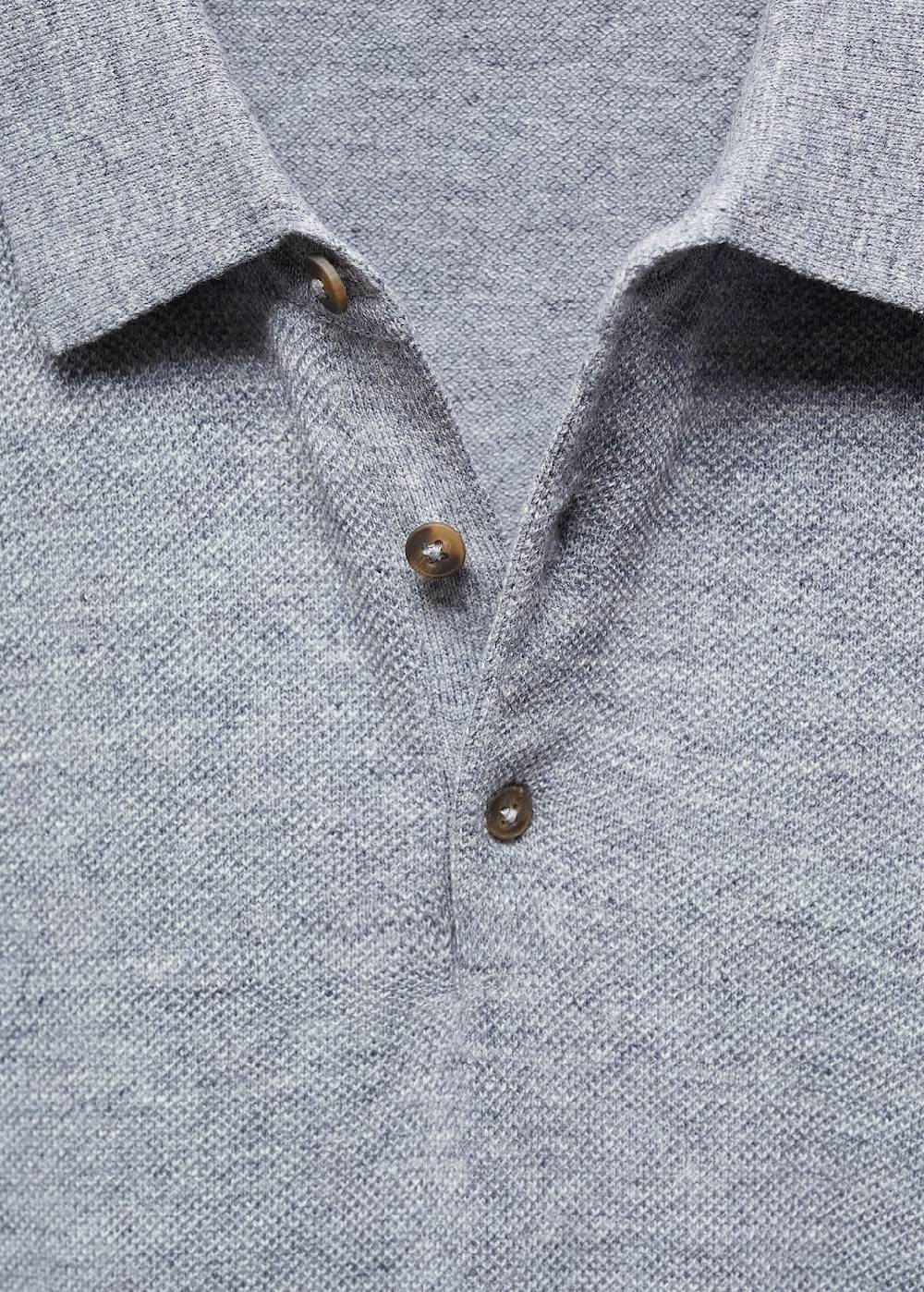 Mango Kurzärmliges Strick-Poloshirt Letzter Tag
