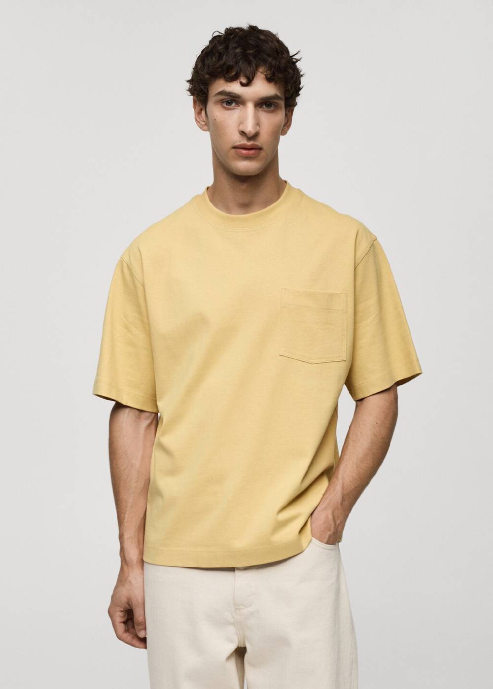 Mango T-Shirt aus 100 % Baumwolle mit Tasche