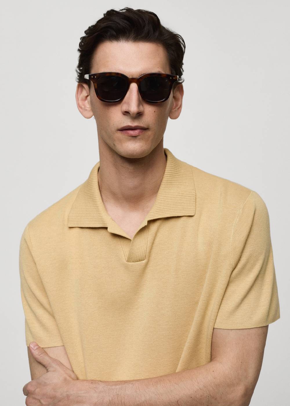 Mango Texturiertes Strick-Poloshirt aus Baumwolle Bis zu 55% Rabatt