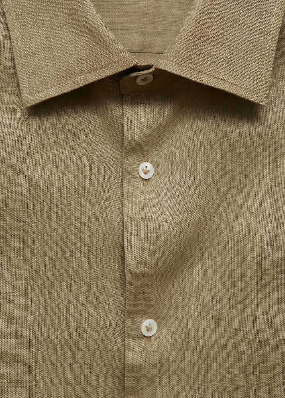 Mango Regular Fit-Hemd aus 100 % Leinen Fabrikladen