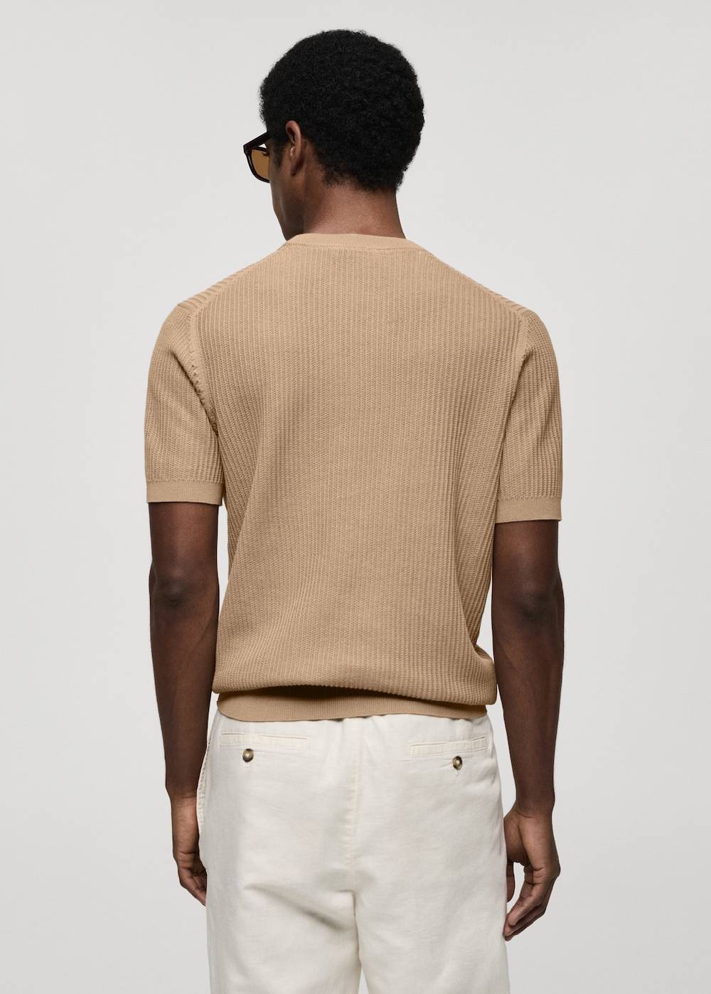 Mango Geripptes Strick-T-Shirt Speichern exportieren