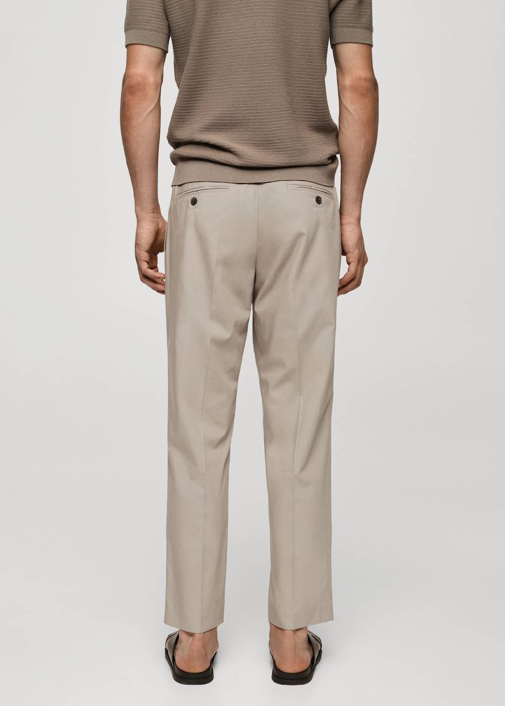 Mango Slim-Fit-Bundfaltenhose aus Lyocell Outlet