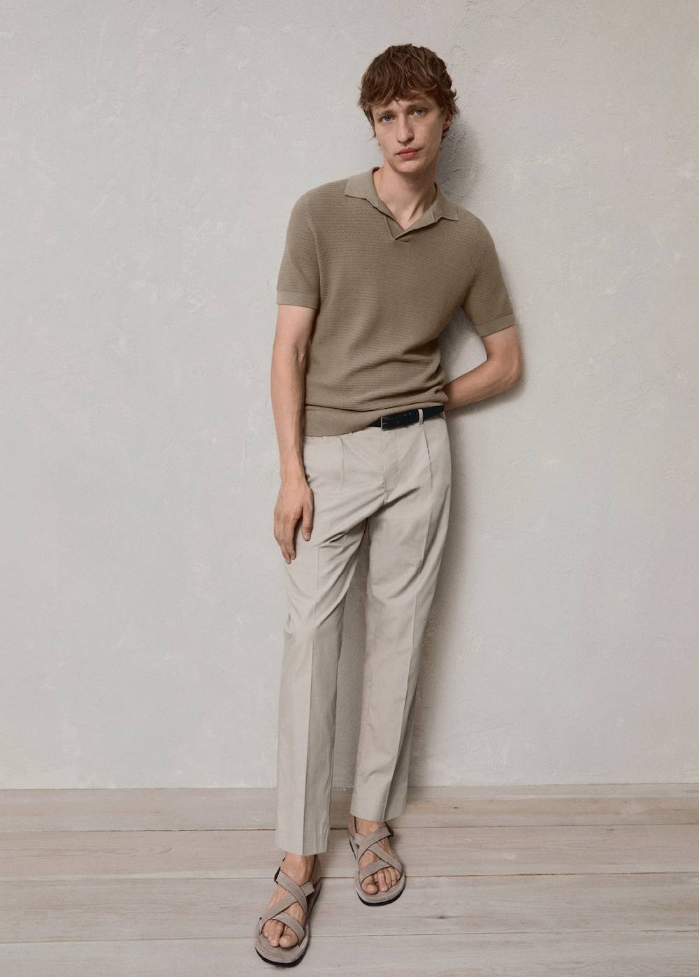Mango Slim-Fit-Bundfaltenhose aus Lyocell Outlet