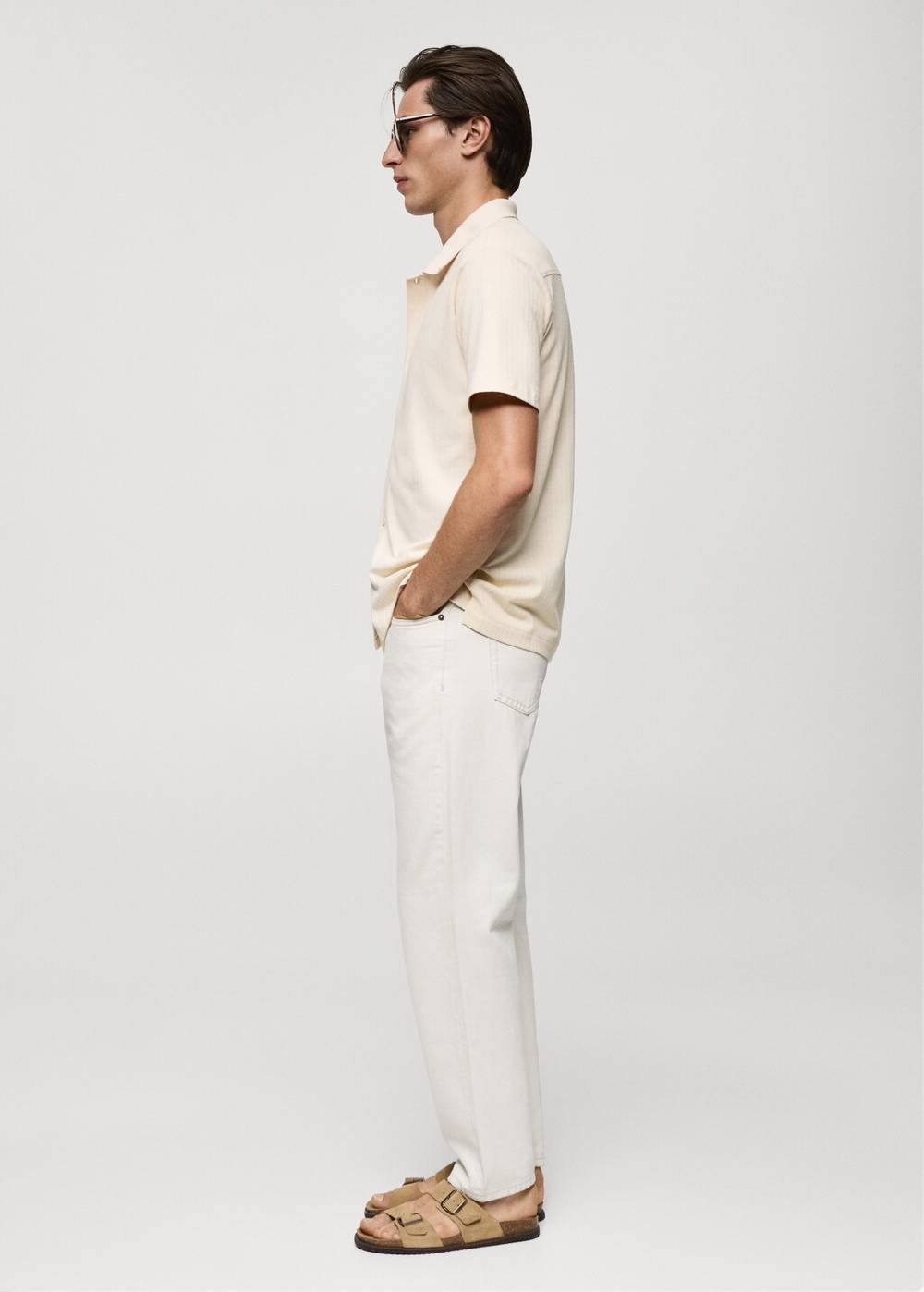 Mango Geknöpftes Regular Fit-Poloshirt mit Struktur Angebote