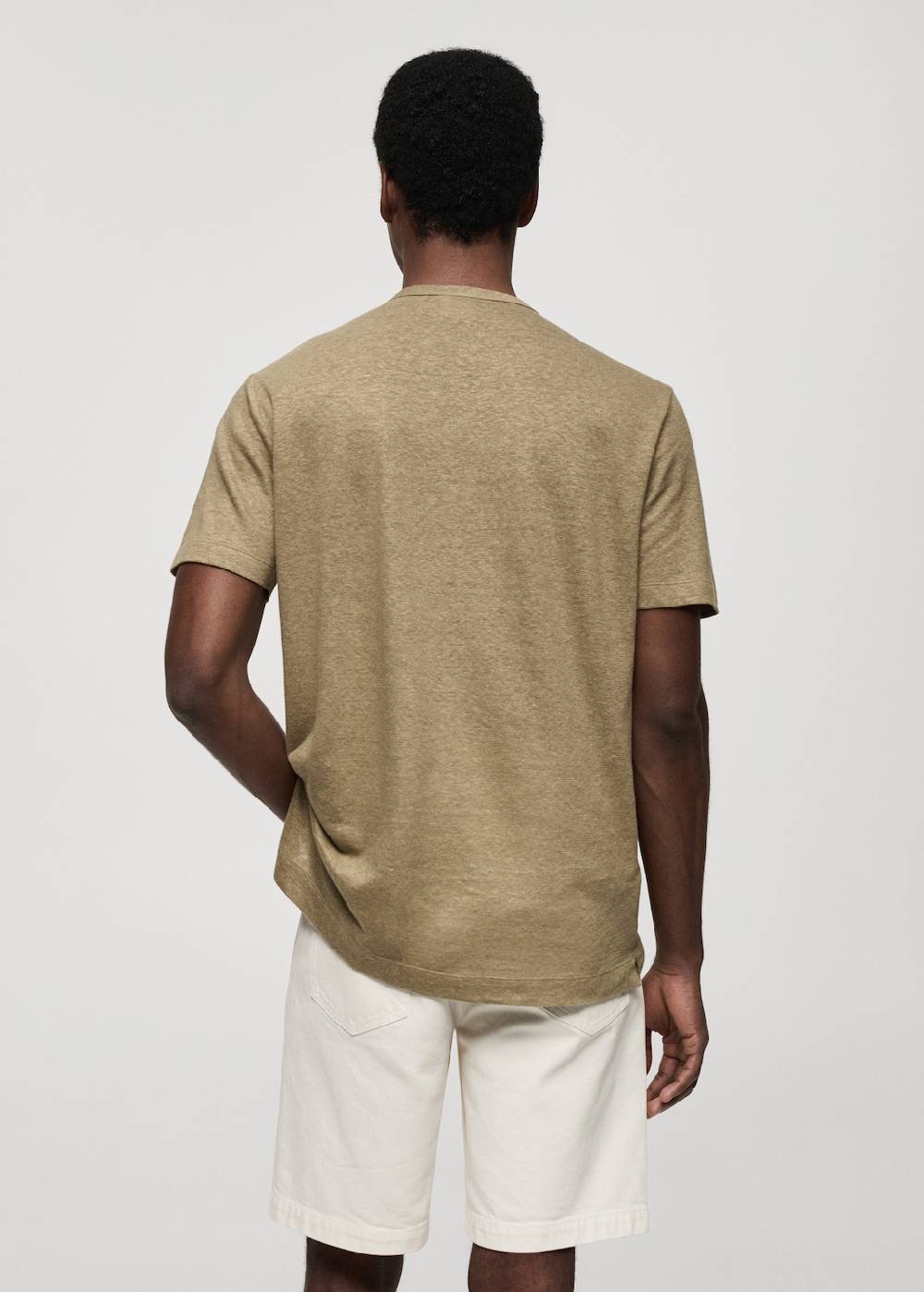 Mango Slim-Fit-T-Shirt aus Leinengemisch Hotsell