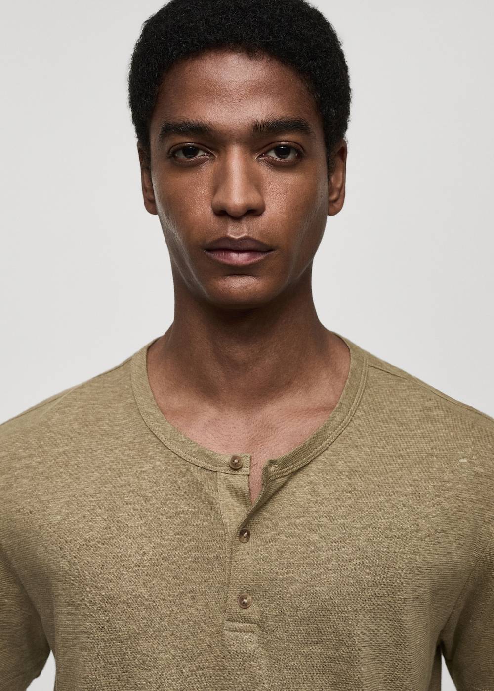 Mango Slim-Fit-T-Shirt aus Leinengemisch Hotsell