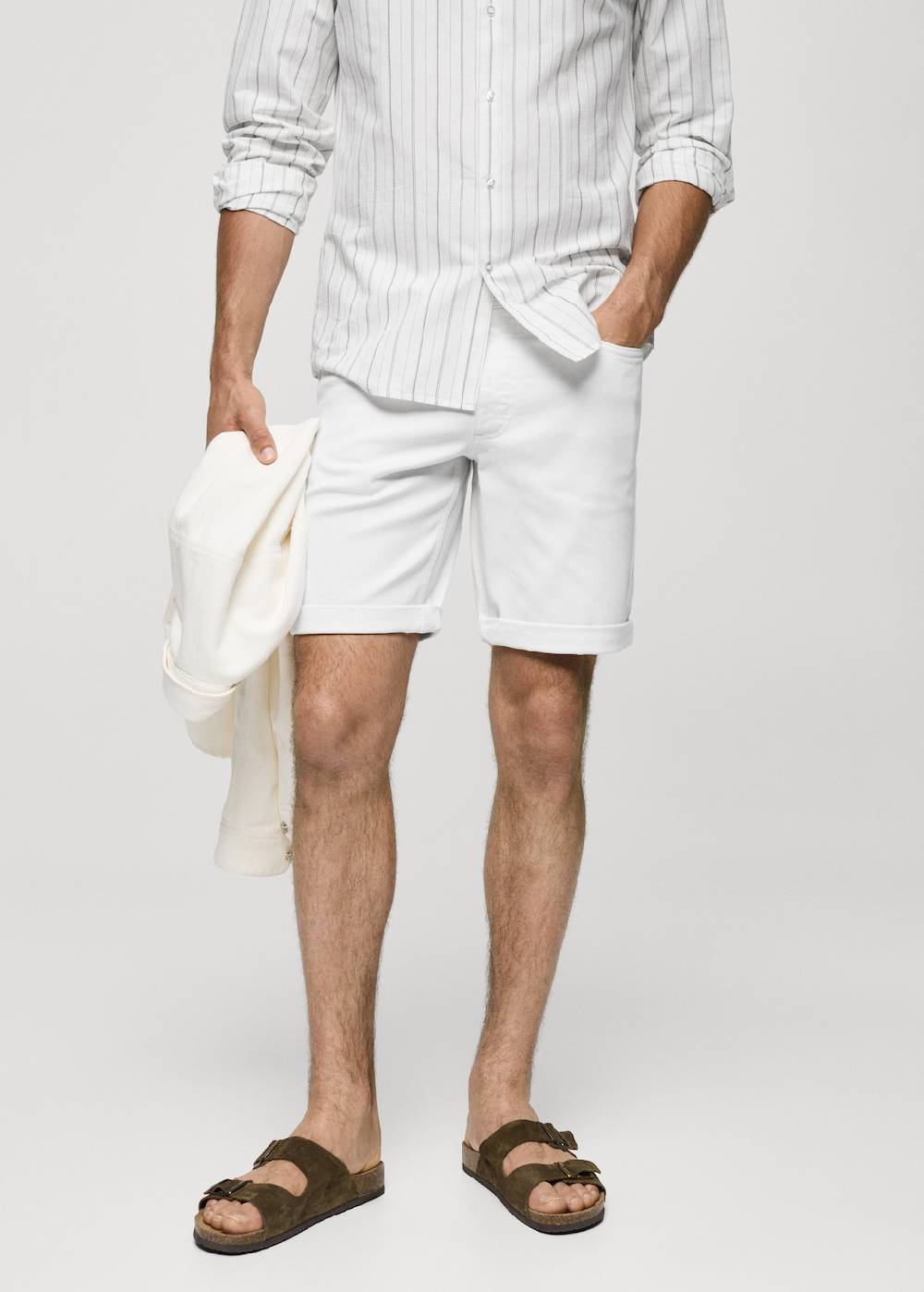 Mango Slim Fit-Jeans-Bermudashorts im Angebot
