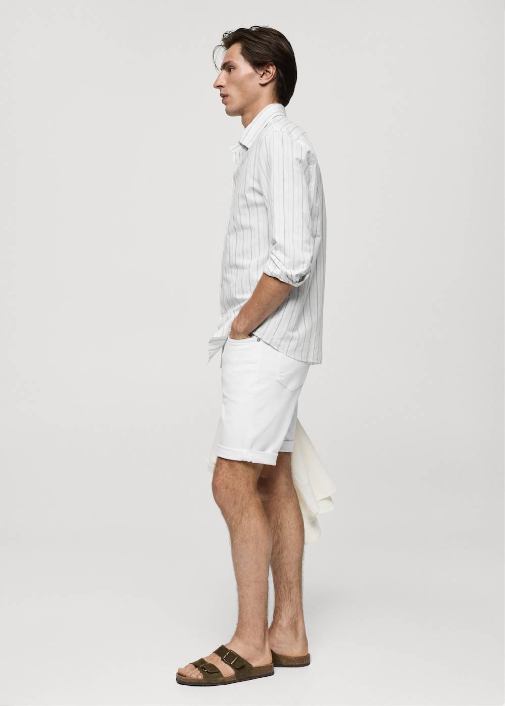 Mango Slim Fit-Jeans-Bermudashorts im Angebot