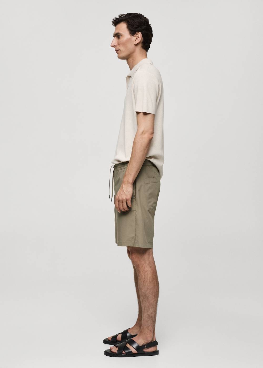 Mango Bermudashorts aus 100 % Baumwolle mit Kordel Schlussverkauf