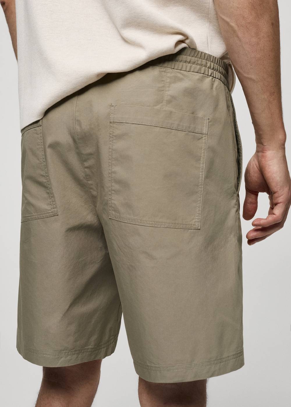 Mango Bermudashorts aus 100 % Baumwolle mit Kordel Schlussverkauf