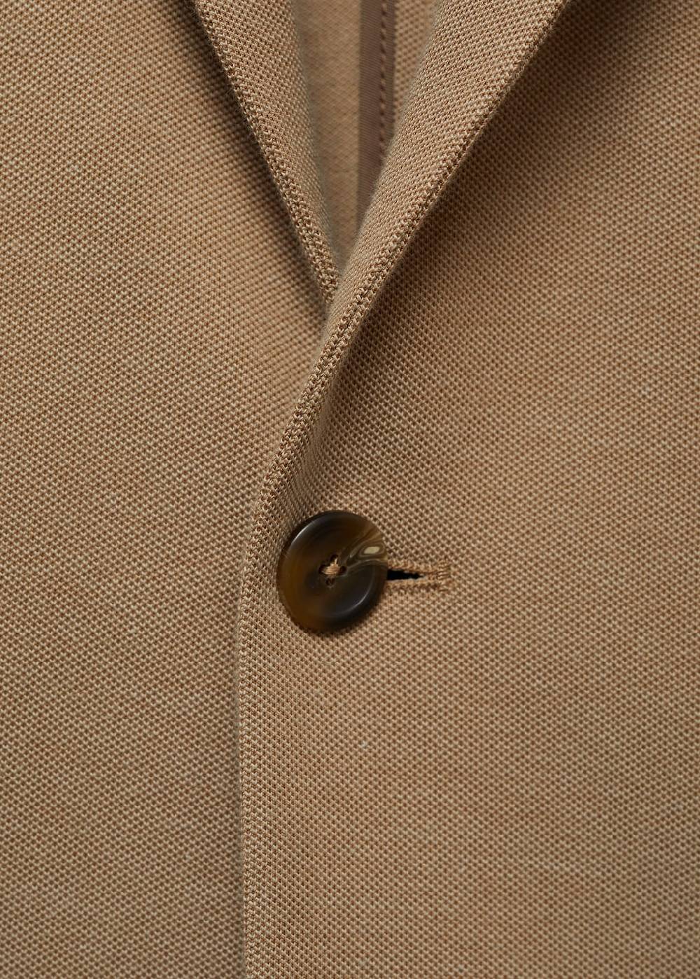 Mango Slim Fit Blazer mit Mikrostruktur Günstiger Verkauf